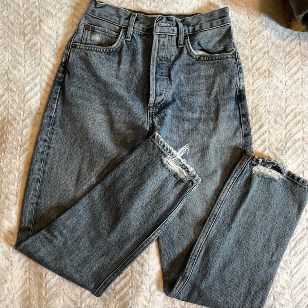 Agolde Riley High Rise Straight Jeans in Endless (size 23) - Picture 2 of 6